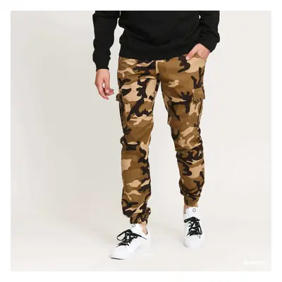 Kalhoty Urban Classics Camo Cargo Jogging Pants 2.0 Camo Beige