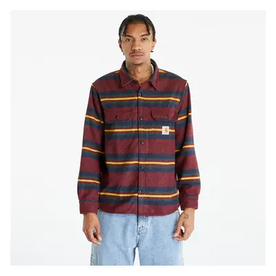 Bunda Carhartt WIP Oregon Shirt Jacket Starco Stripe, Bordeaux