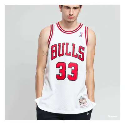 Dres Mitchell & Ness NBA Swingman Jersey Chicago Bulls Scottie Pippen bílý