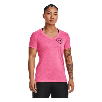 Tričko Under Armour Tech Twist Lc Crest Ssv Pink Punk