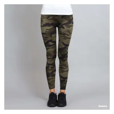 Legíny Urban Classics Ladies Camo Leggings Camo Green