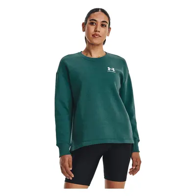 Mikina Under Armour Rival Fleece Oversize Crew Green