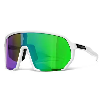 Sluneční brýle Horsefeathers Archie Bike Sunglasses White/ Mirror Green