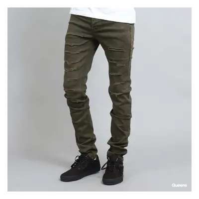 Džíny Sixth June Destroyed Jeans Khaki