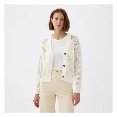 Svetr GAP Longsleeve Crochet Cardigan New Off White