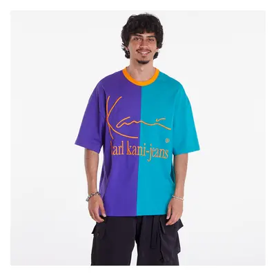 Tričko Karl Kani KKJ Block Boxy Tee Petrol/ Purple