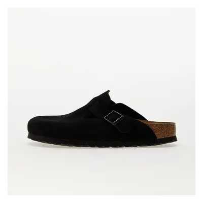 Tenisky Birkenstock Boston Soft Footbed Velvet Leather Black EUR