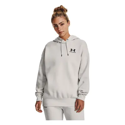 Mikina Under Armour Essential Flc Os Hoodie White Clay