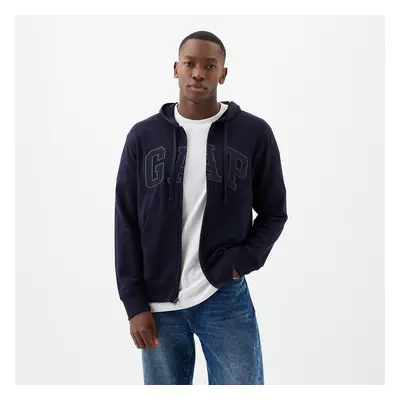 Mikina GAP French Terry Fullzip Logo Hoodie Tapestry Navy