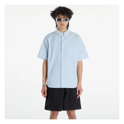 Košile Nike Life Men's Short-Sleeve Seersucker Button-Down Shirt Lt Armory Blue/ Lt Armory Blue