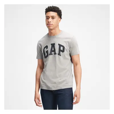 Tričko GAP V-Basic Logo Tee Light Heather Grey