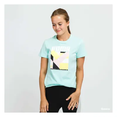 Tričko Puma International Graphic Tee Tyrkysové