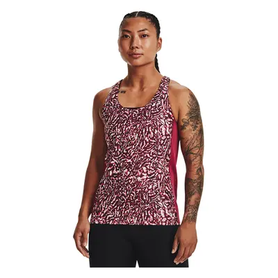 Tílko Under Armour Fly By Printed Tank Black Rose