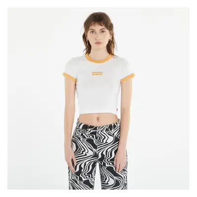 Tričko Levi's ® Graphic Ringer Mini Tee Bright White/ Golden Nugget/ White