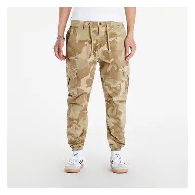 Kalhoty Urban Classics Camo Cargo Jogging Pants Sand Camo