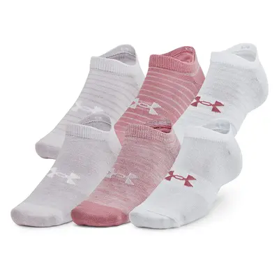 Ponožky Under Armour Essential No Show 6-Pack Pink Elixir