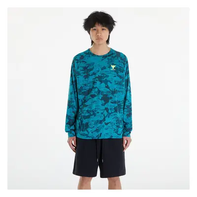 Tričko Under Armour Project Rock IsoChill LS Hydro Teal/ Black/ High-Vis Yellow