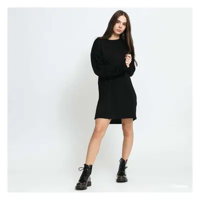 Šaty Urban Classics Ladies Modal Terry Crew Dress Black