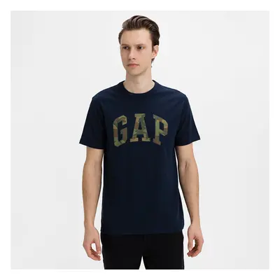 Tričko GAP V-Ss Camo Arch Logo Tee Tapestry Navy