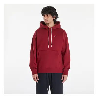 Mikina Nike Solo Swoosh Men's Fleece Pullover Hoodie Team Red/ White