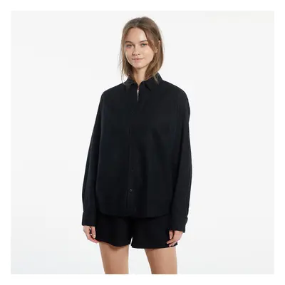 Košile Urban Classics Ladies Linen Mixed Oversized Shirt Black