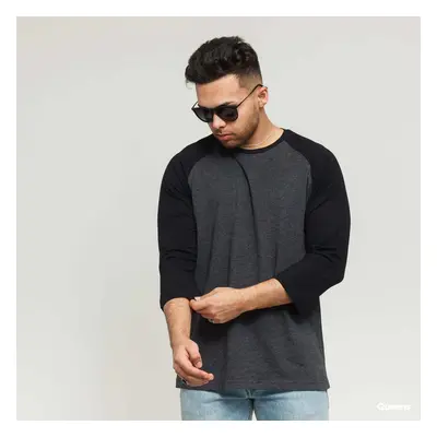 Tričko Urban Classics Contrast 3/4 Sleeve Raglan Black