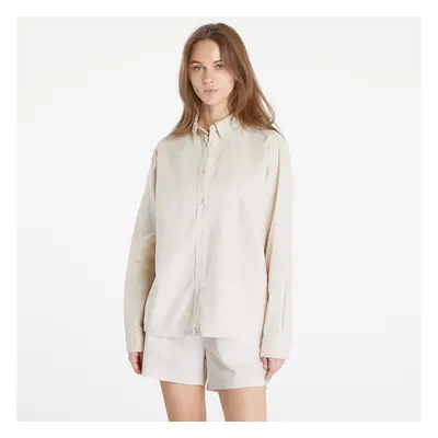 Košile Urban Classics Ladies Linen Mixed Oversized Shirt Soft Seagrass