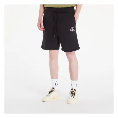 Calvin Klein Jeans Monogram Fleece Jogger Shorts Black