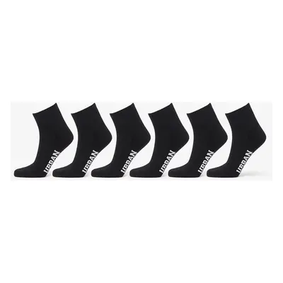 Ponožky Urban Classics High Sneaker Socks 6-Pack Black