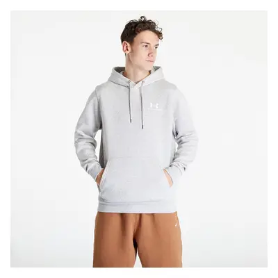 Mikina Under Armour Essential Fleece Hoodie Ghost Gray Medium Heather/ White