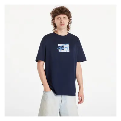 Tričko Tommy Jeans Regular Street Flag Tee Dark Night Navy