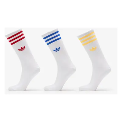 adidas High Crew Solid Socks 3-Pack White / Blue / Spark / Better Scarlet