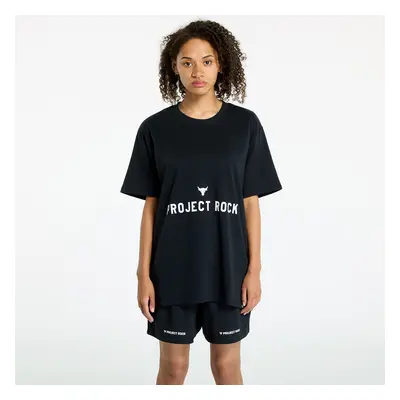 Tričko Under Armour Project Rock Campus Q3 T-Shirt Black/ White