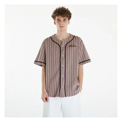 Tričko New Era Pinstripe Jersey Ash Brown/ Black