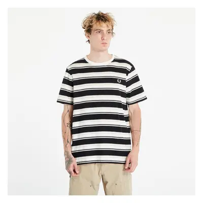 Tričko FRED PERRY Stripe T-shirt Black/ Cream