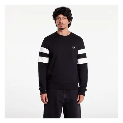 Mikina FRED PERRY Tipped Sleeve Sweatshirt Black