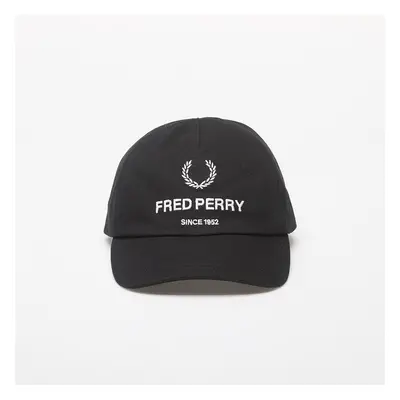 Kšiltovka FRED PERRY Cotton Canvas Branded Cap Black