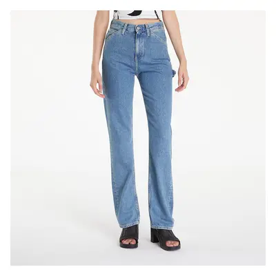 Kalhoty Calvin Klein Jeans High Rise Straight Denim Light