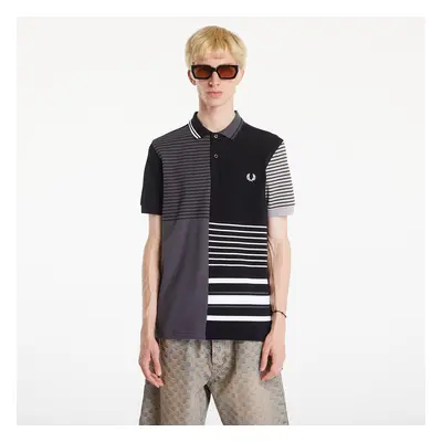 Tričko FRED PERRY Beams Striped Panel Fp Polo T-Shirt Black