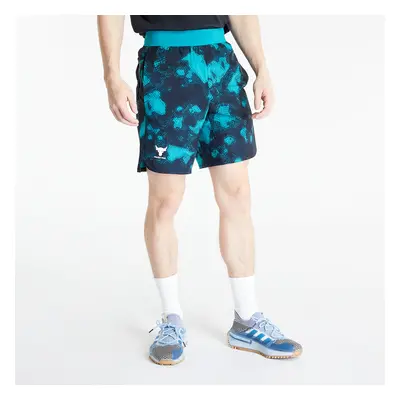 Šortky Under Armour Project Rock Printed Woven Short Coastal Teal/ Fade/ White