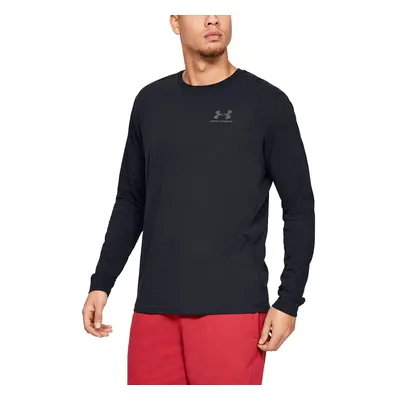 Tričko Under Armour Sportstyle Left Chest Ls Black