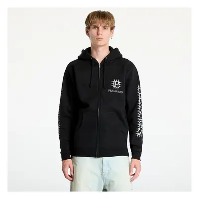 Mikina PLEASURES Spike Zip Hoodie Black