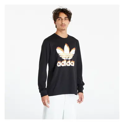 Tričko adidas Originals Fire Graphic Trefoil Long Sleeve T-Shirt Black