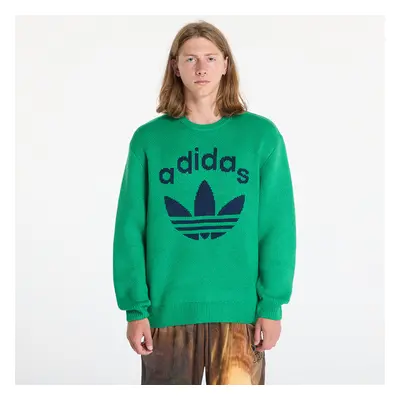 Svetr adidas Knit Crewneck Green/ Night Indigo