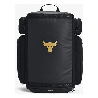 Batoh Under Armour Project Rock Duffle Backpack Black/ Black/ Metallic Gold