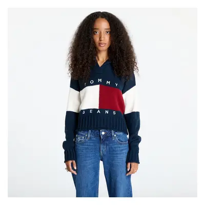 Svetr Tommy Jeans Flag Rugby Sweater Dark Night Navy