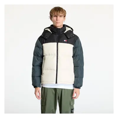 Bunda Tommy Jeans Alaska Colorblock Puffer Jacket Beige