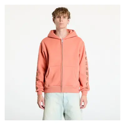 Mikina PLEASURES Oe Zip Up Hoodie Rust