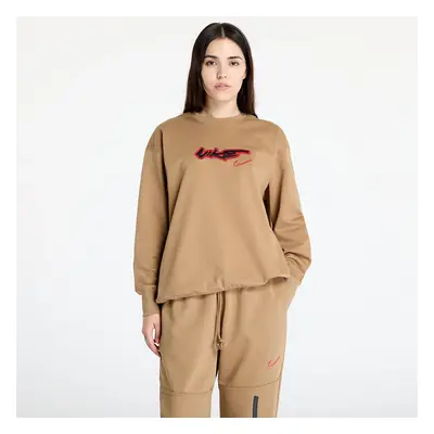 Mikina Nike Sportswear Breaking Women's Loose French Terry Top Driftwood