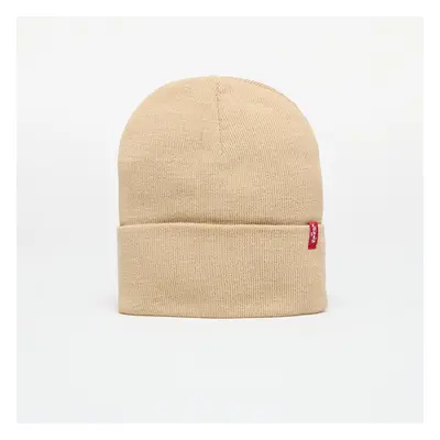 Čepice Levi's® Slouchy Red Tab Beanie Beige